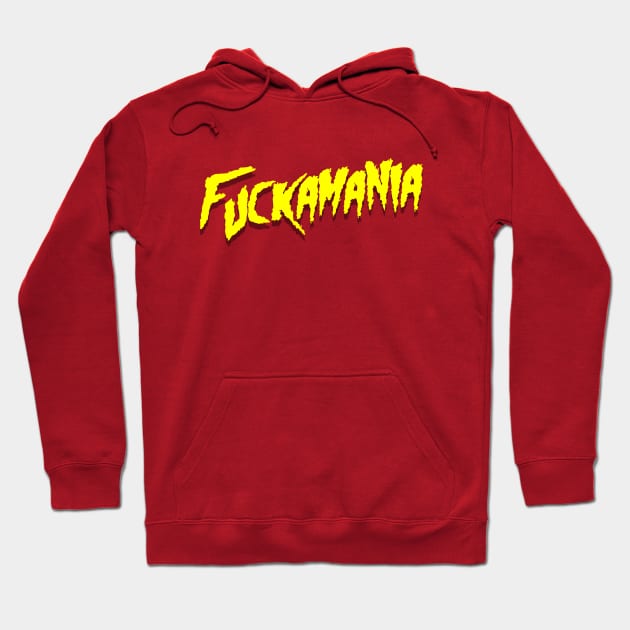 Fuckamania Red and Yellow Hoodie by GodsBurden